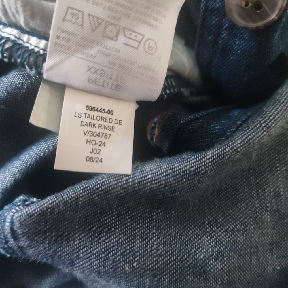 New Banana Republic Denim‎ Tailored Jumpsuit Medium Dark Blue Long Sleeve NWT - Picture 13 of 15